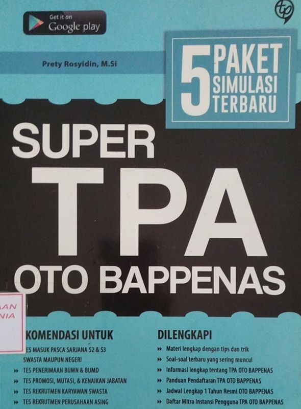 Cover Super TPA Oto Bappenas