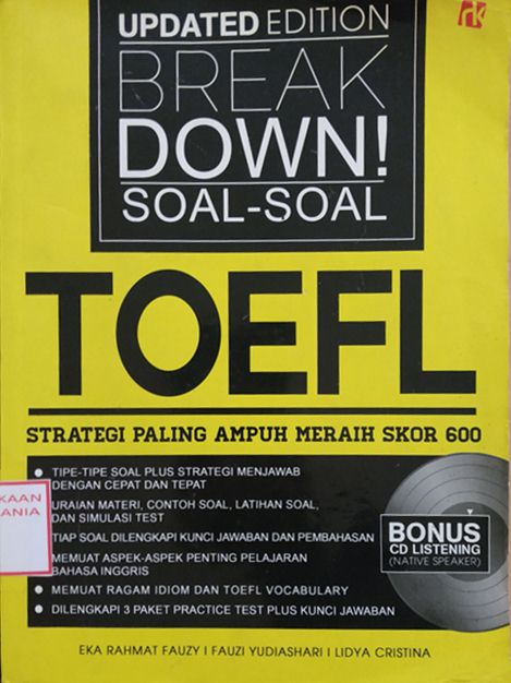 Cover Update Edition Break Down Soal-Soal TOEFL