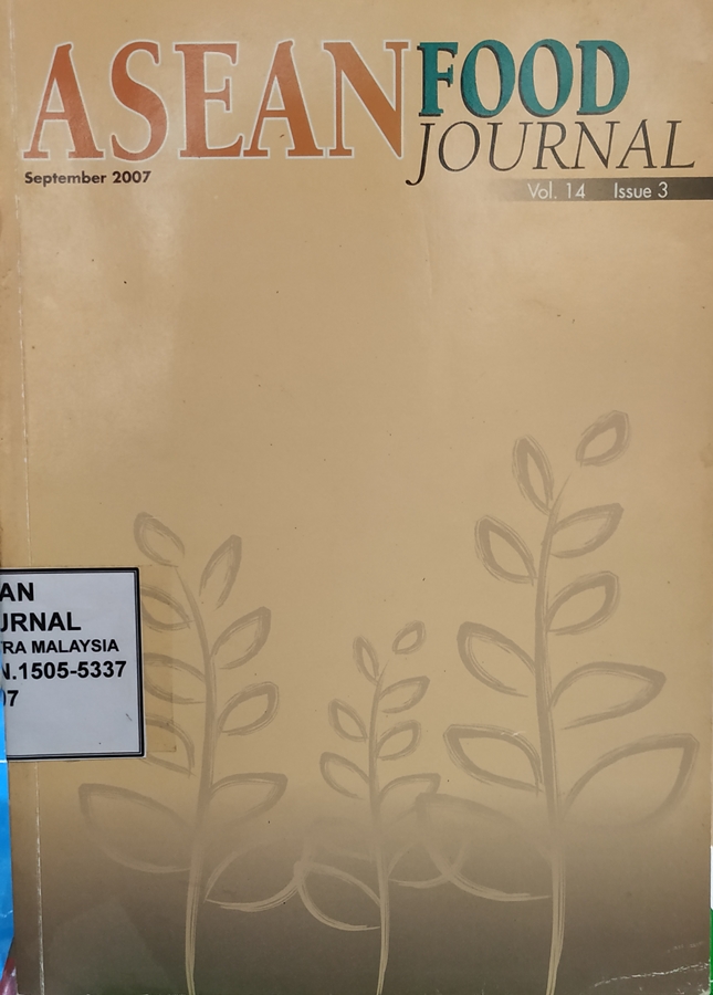 Cover Asean Food Journal Vol. 14 No. 3 September 2007
