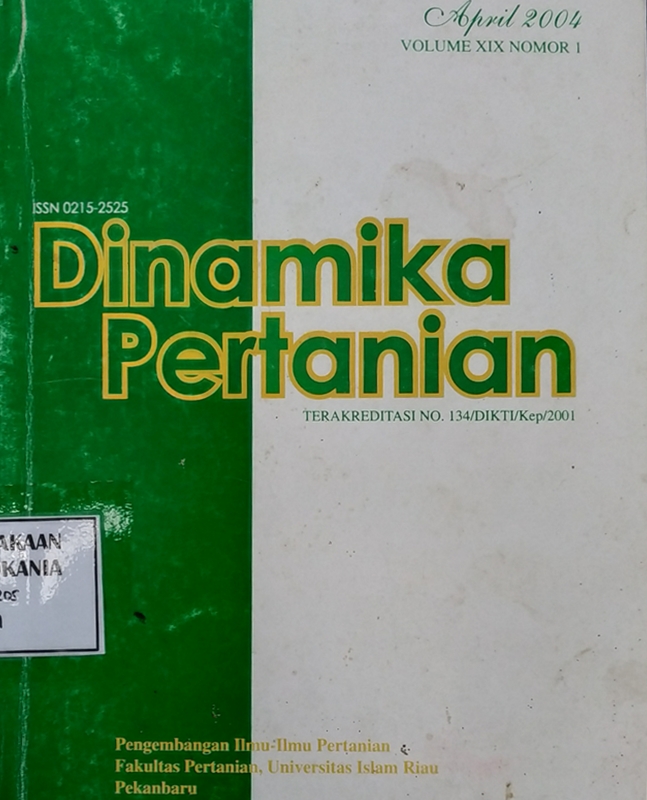 Cover Jurnal Dinamika Pertanian Vol. 19 No. 1