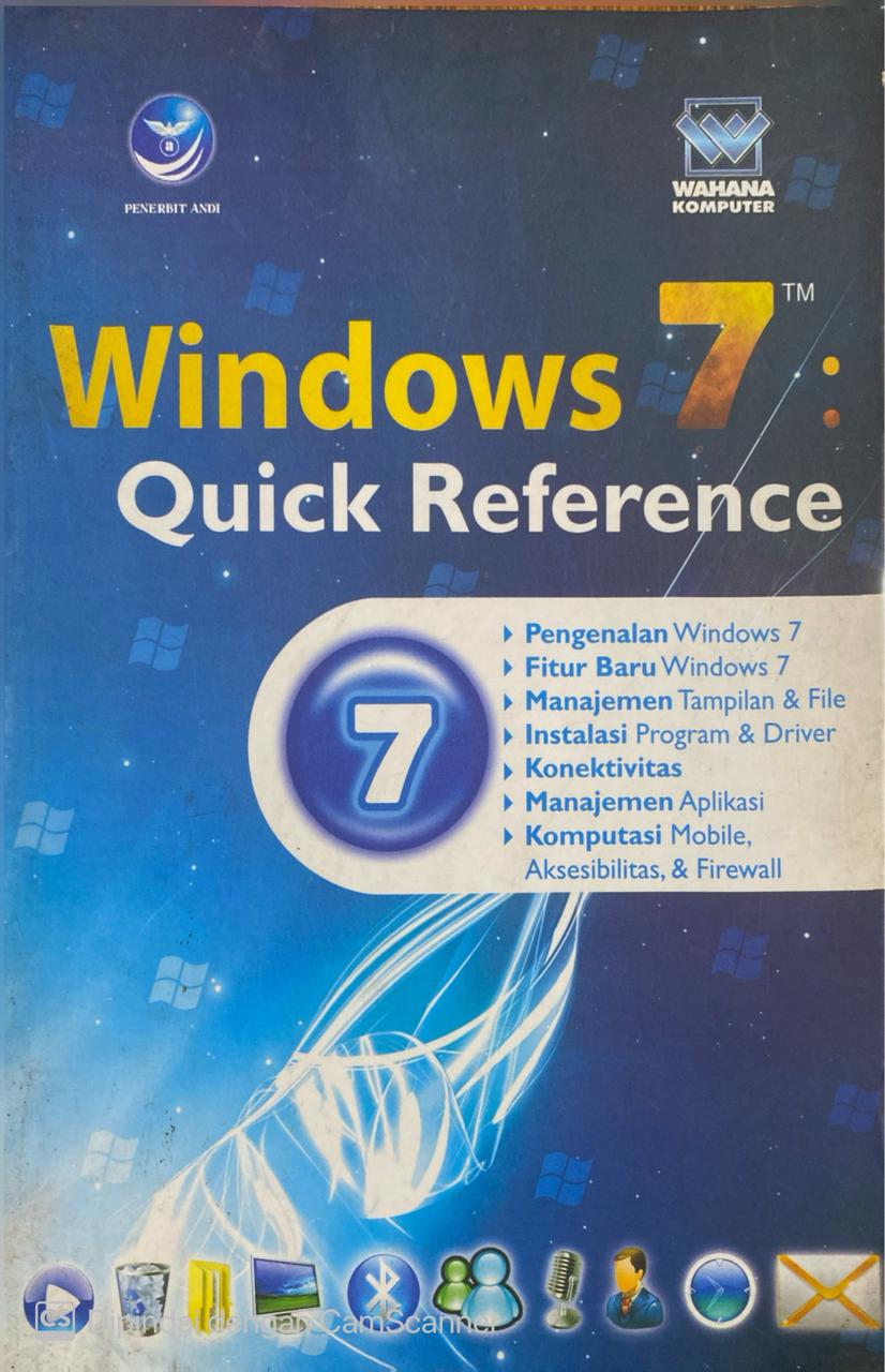 Cover Windows 7 Quick Reference