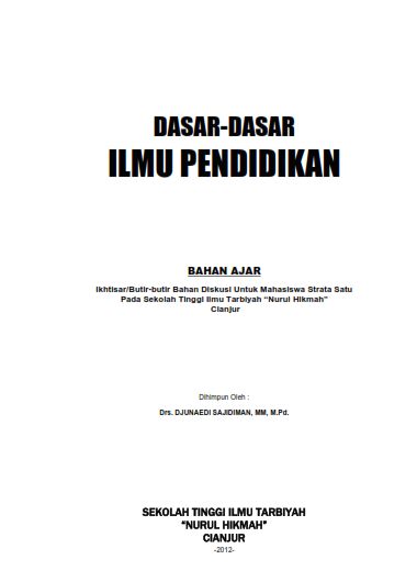 Cover Dasar-Dasar Ilmu Pendidikan